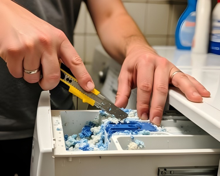 Blocked or Damaged Detergent Dispenser